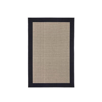 Casablanca fladvævet uldtæppe med sort kant fra HC Tæpper