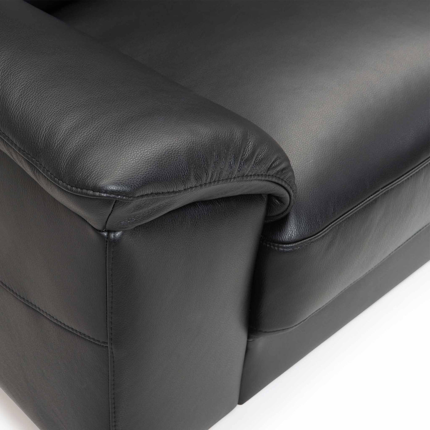 Agersø U-sofa i sort læder fra Hjort Knudsen