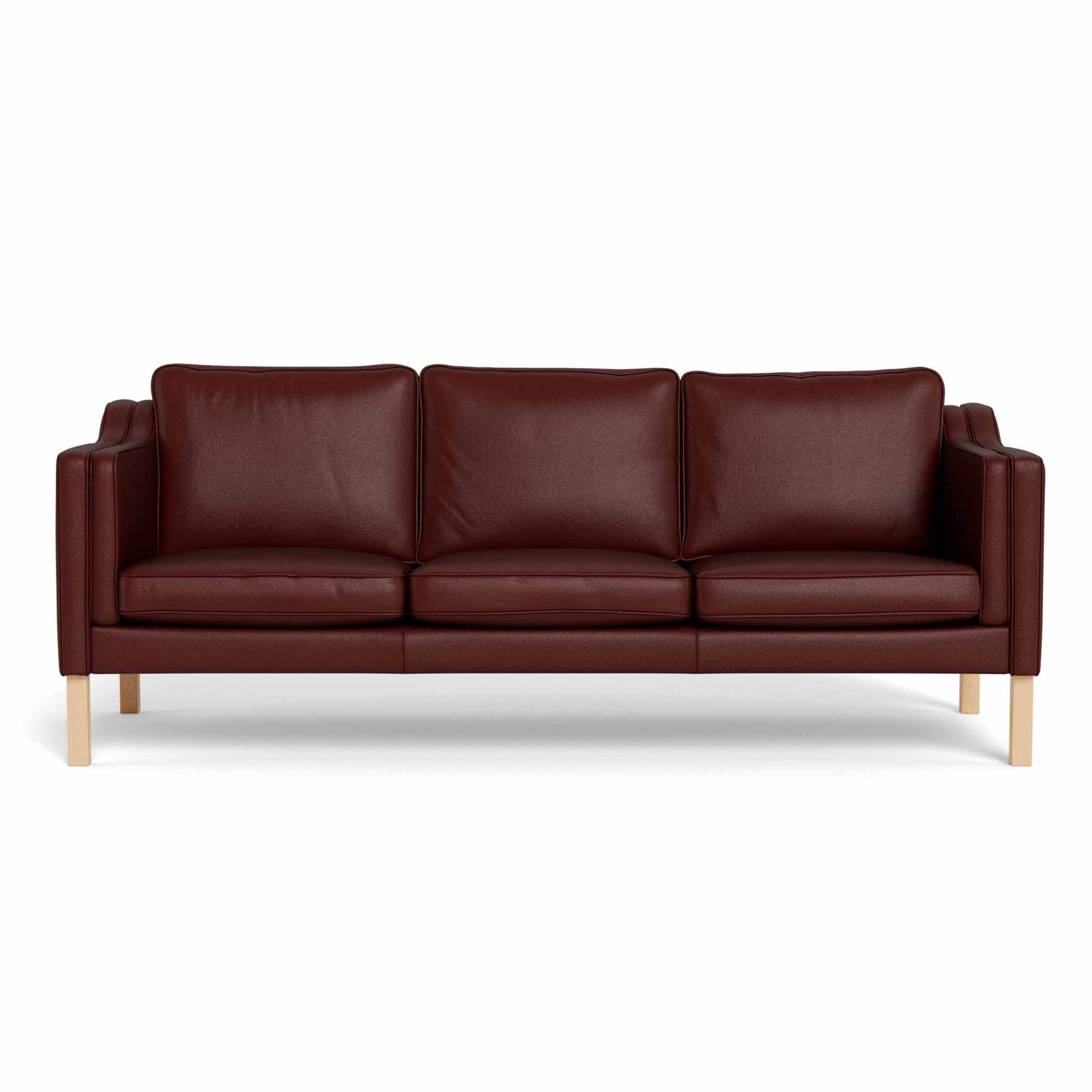 Clausholm 3-personers sofa fra Top-line i mørkebrun læder