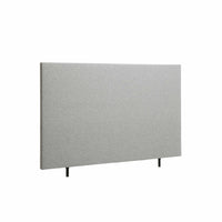 Flygel sengegavl 180 cm med stof i lysegrå.