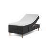 Opus Simple elevationsseng i str. 90 x 200 cm med stof i populær antracit farve.