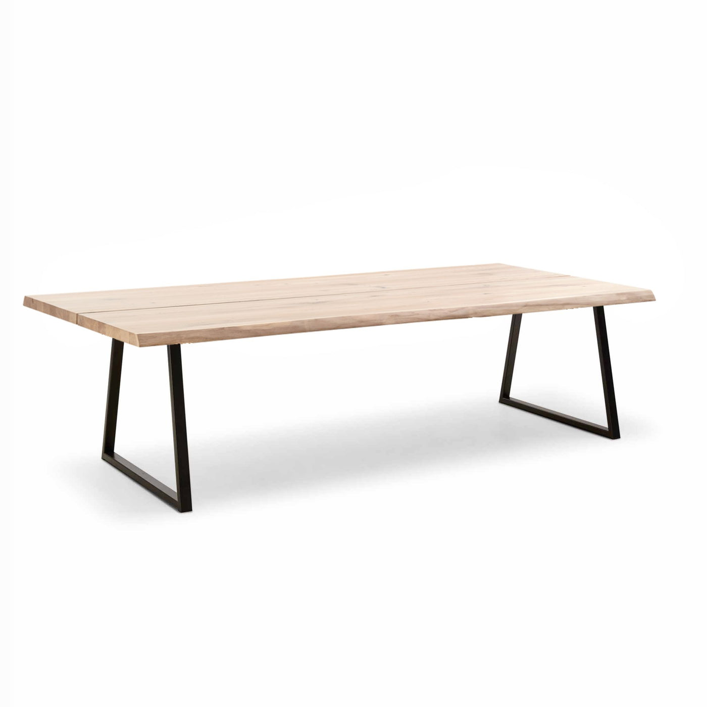 Arki plankebord 100x280cm i hvidolieret eg med sorte stålben fra Kristensen & Kristensen
