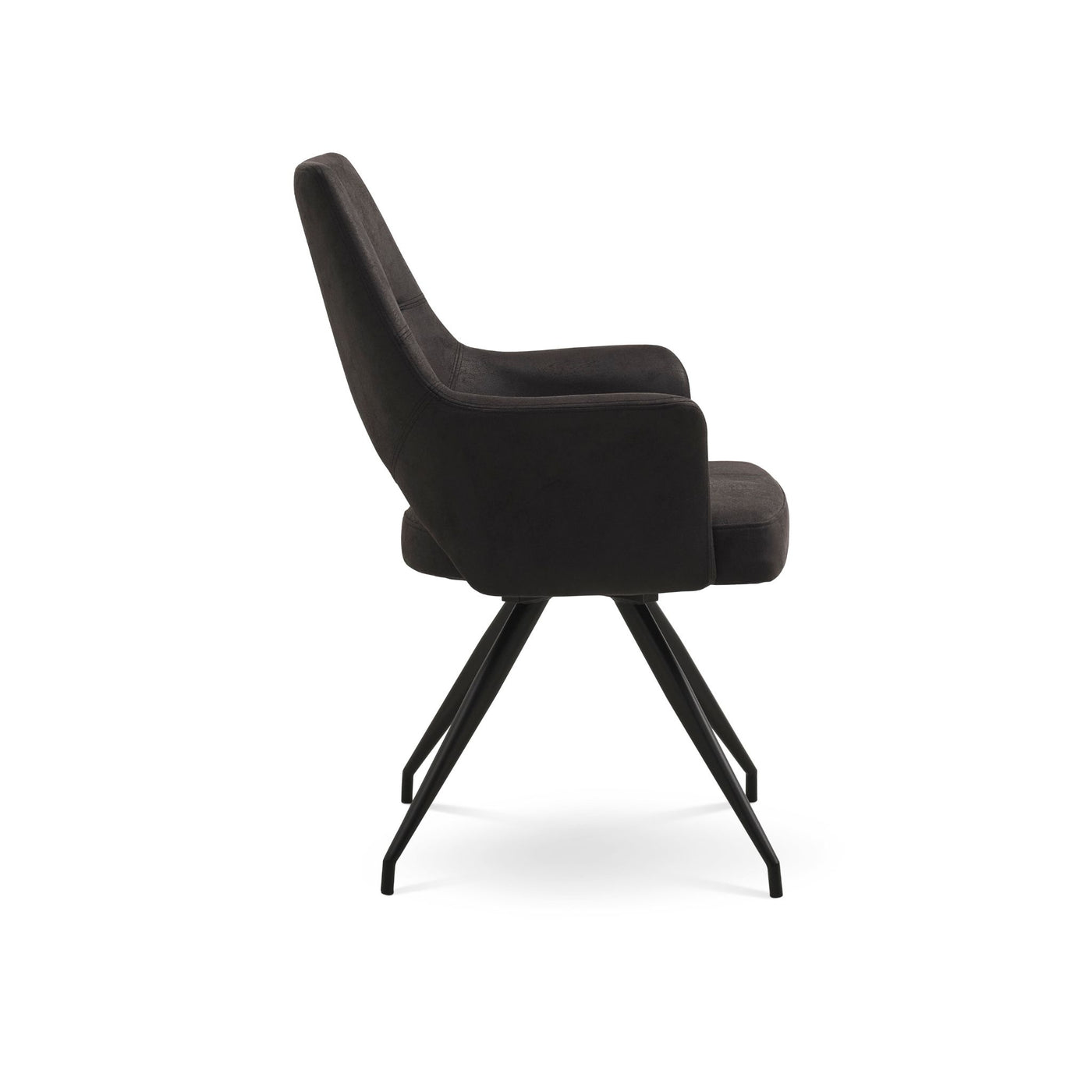 Aya spisebordsstol fra Lexpo i Onyx Black Bull stof