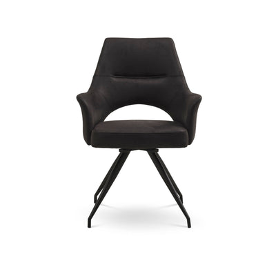 Aya spisebordsstol fra Lexpo i Onyx Black Bull stof