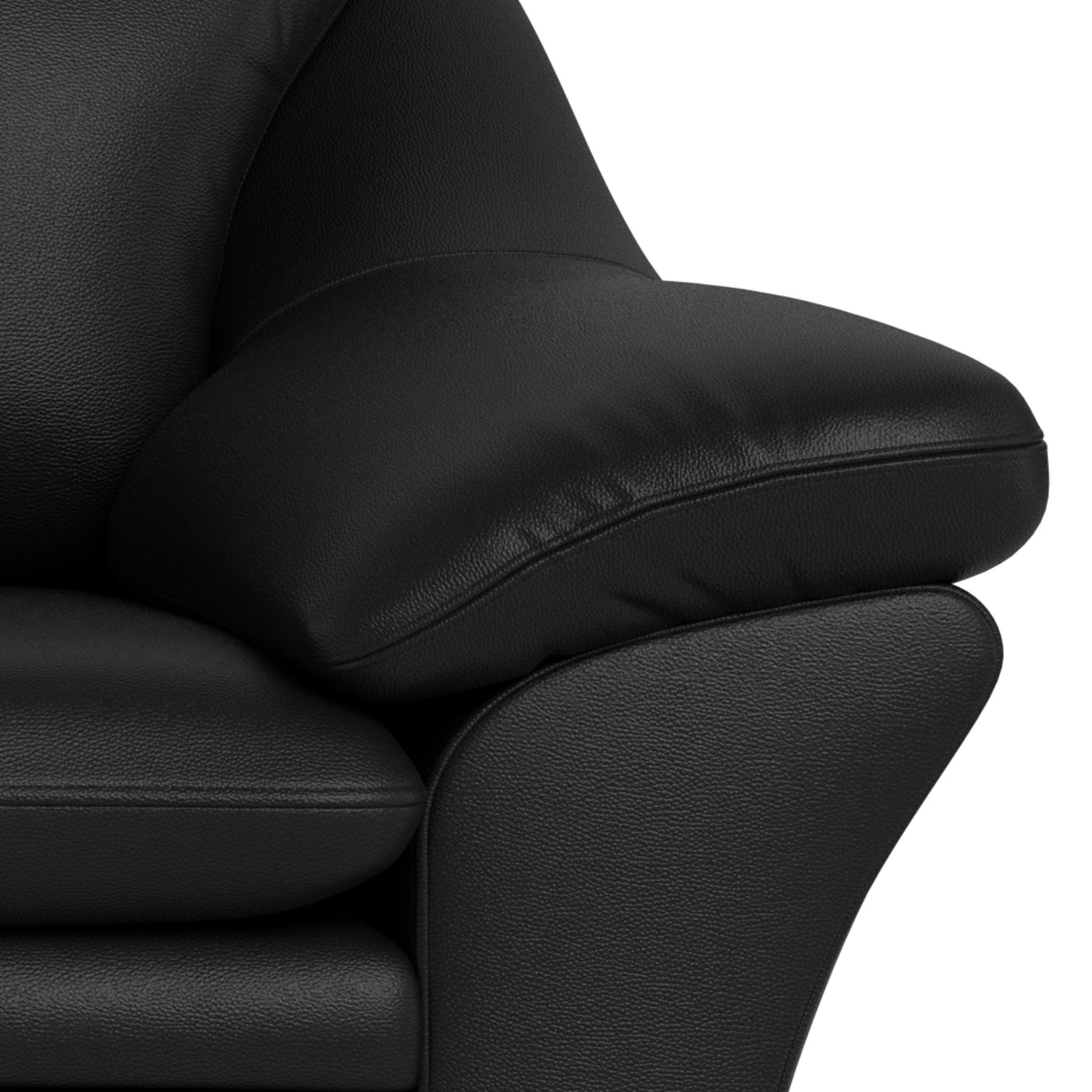 Fly sofasæt fra BD Møbler i læder i farven 8002 Black