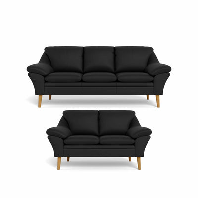 Fly sofasæt fra BD Møbler i læder i farven 6002 Black