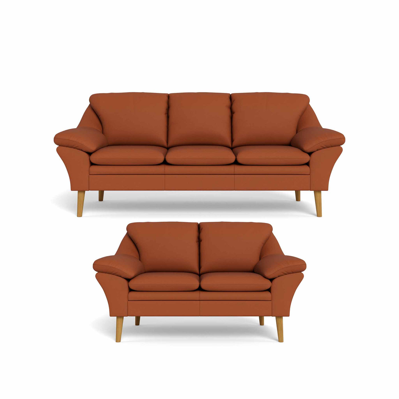 Fly sofasæt fra BD Møbler i læder i farven 6011 Cognac