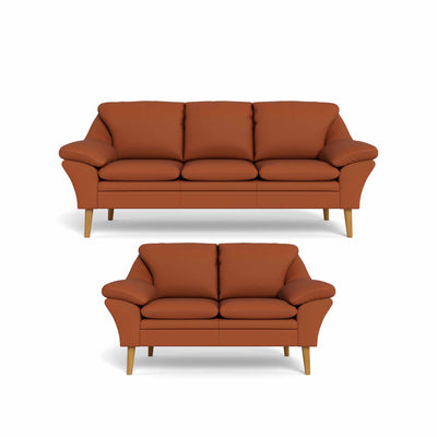 Fly sofasæt fra BD Møbler i læder i farven 6011 Cognac
