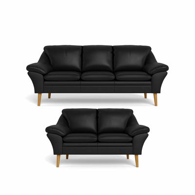 Fly sofasæt fra BD Møbler i læder i farven 8002 Black