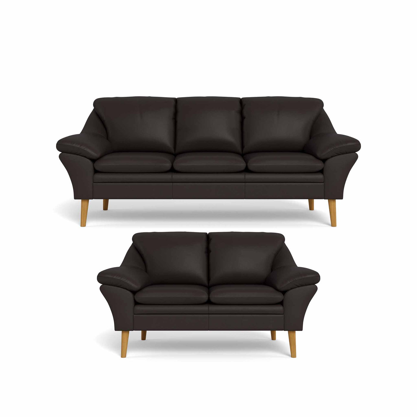 Fly sofasæt fra BD Møbler i læder i farven 8077 Chocolate