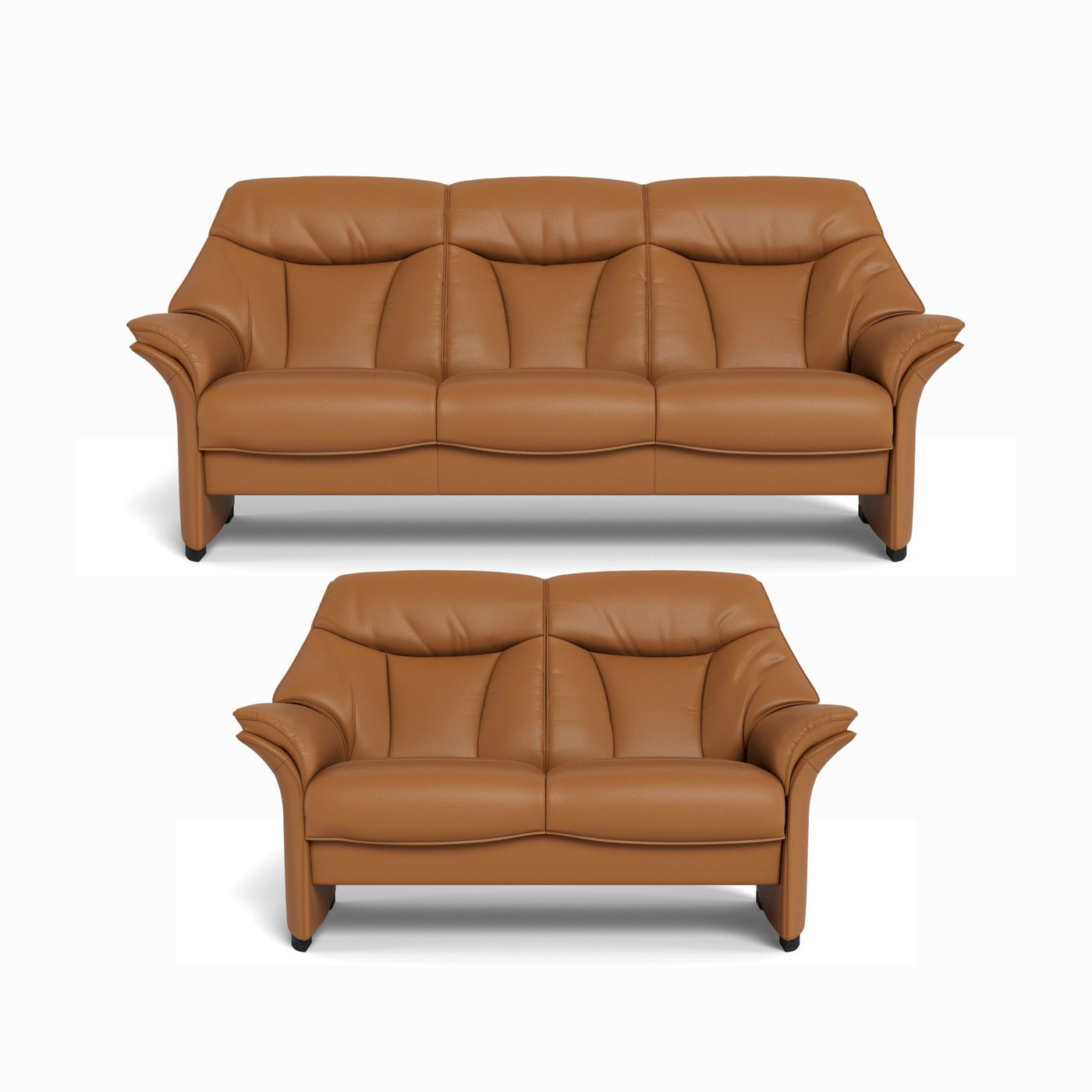 Barsø sofasæt i cognac soleda læder 