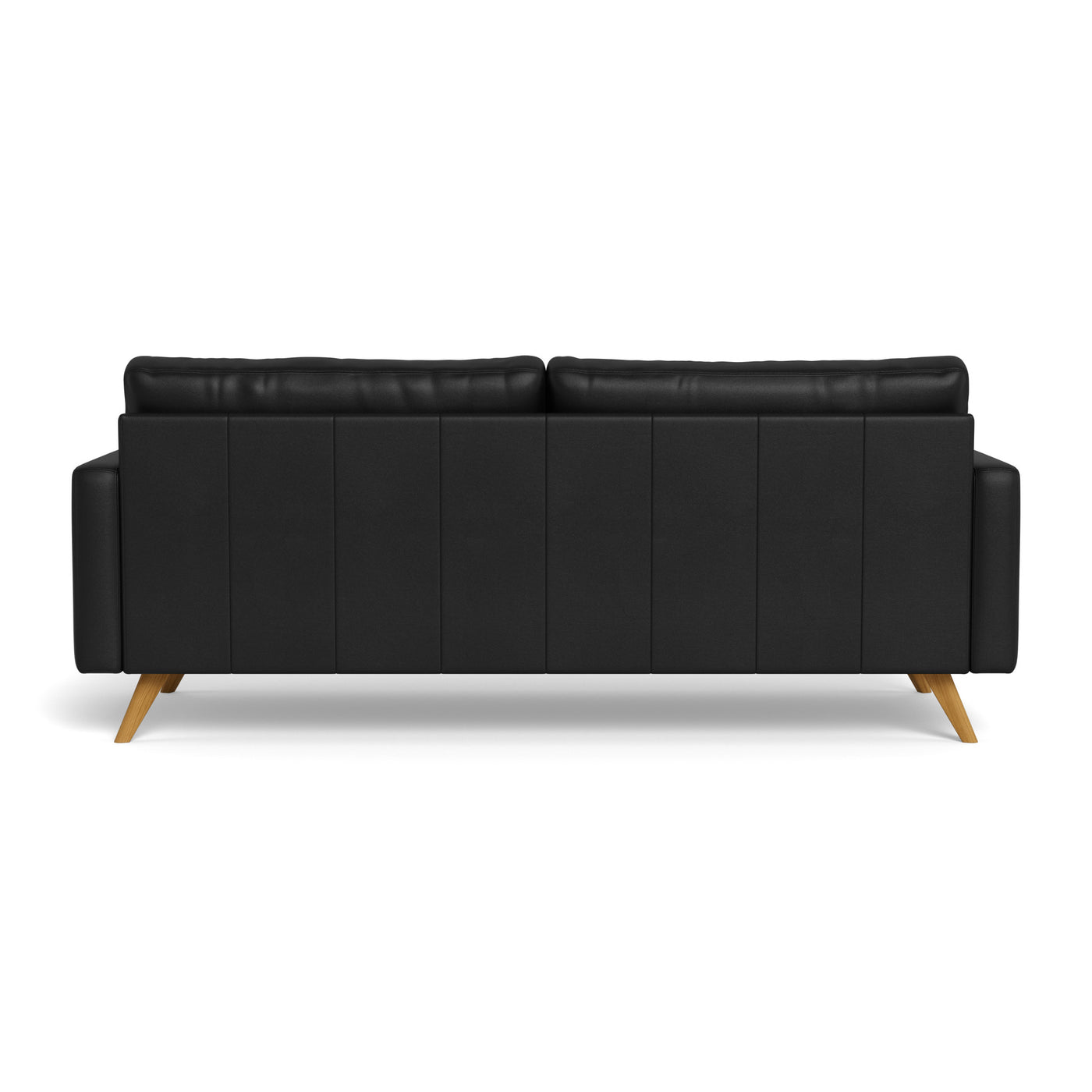 Clint 3-personers sofa fra BD Møbler i 8000 læder i farven black