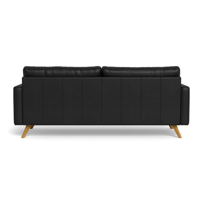 Clint 3-personers sofa fra BD Møbler i 8000 læder i farven black