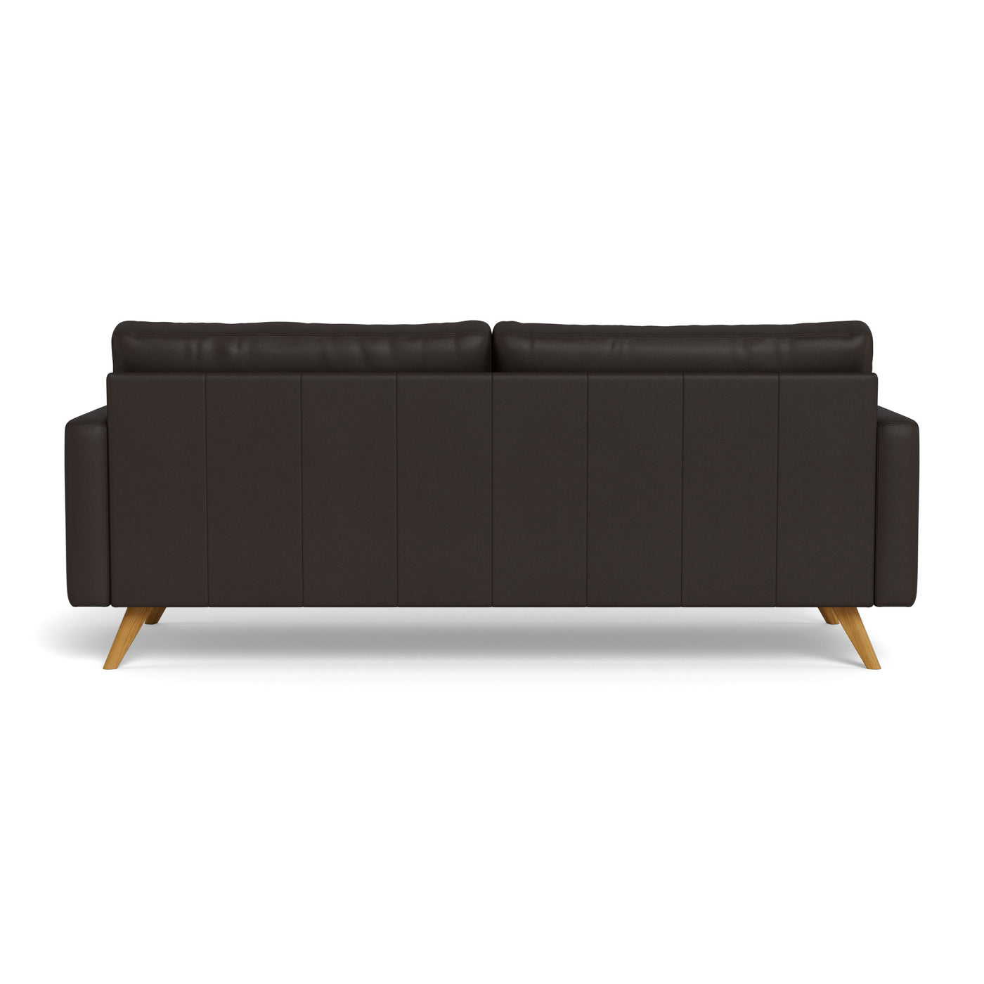 Clint 3-personers sofa fra BD Møbler i 8000 læder i farven chocolate
