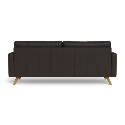 Clint 3-personers sofa fra BD Møbler i 8000 læder i farven chocolate