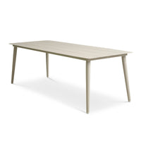 Corfu havebord fra Lexpo i pulverlakeret aluminium i farven 'Sand' og mål 90 x 220 cm