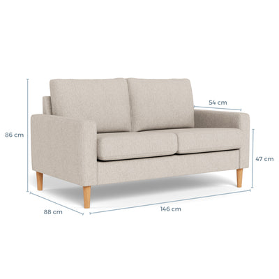 Mål på Vigsø 2-personers sofa