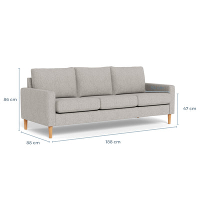 Mål på Vigsø 3-personers sofa