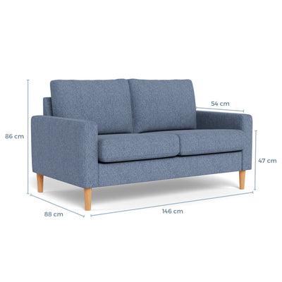 Mål på Vigsø 2-personers sofa