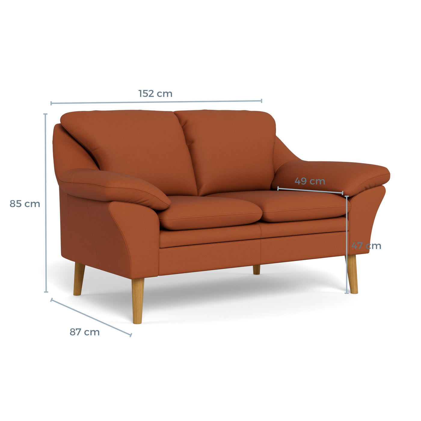 Fly sofasæt fra BD Møbler i læder i farven 6011 Cognac