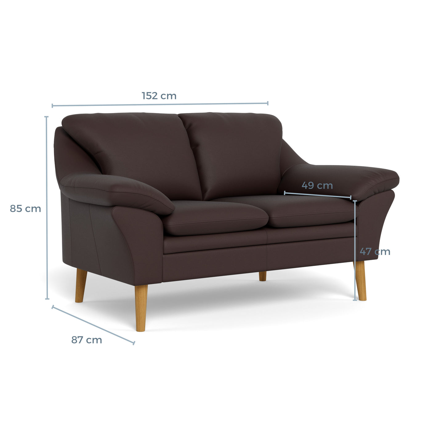 Fly sofasæt fra BD Møbler i læder i farven 6090 Chocolate