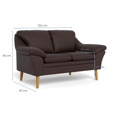 Fly sofasæt fra BD Møbler i læder i farven 6090 Chocolate