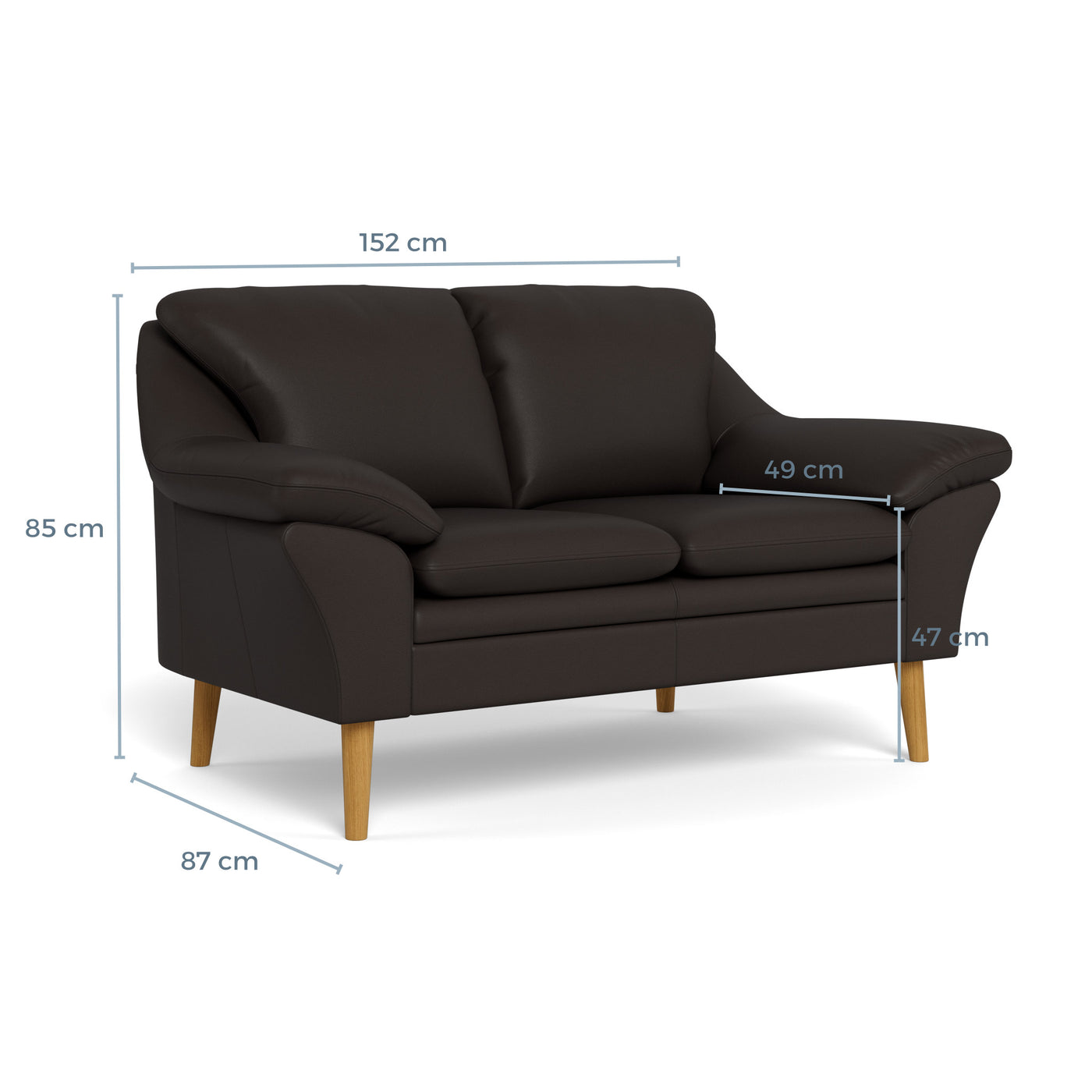 Fly sofasæt fra BD Møbler i læder i farven 8077 Chocolate