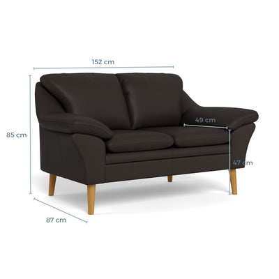 Fly sofasæt fra BD Møbler i læder i farven 8077 Chocolate