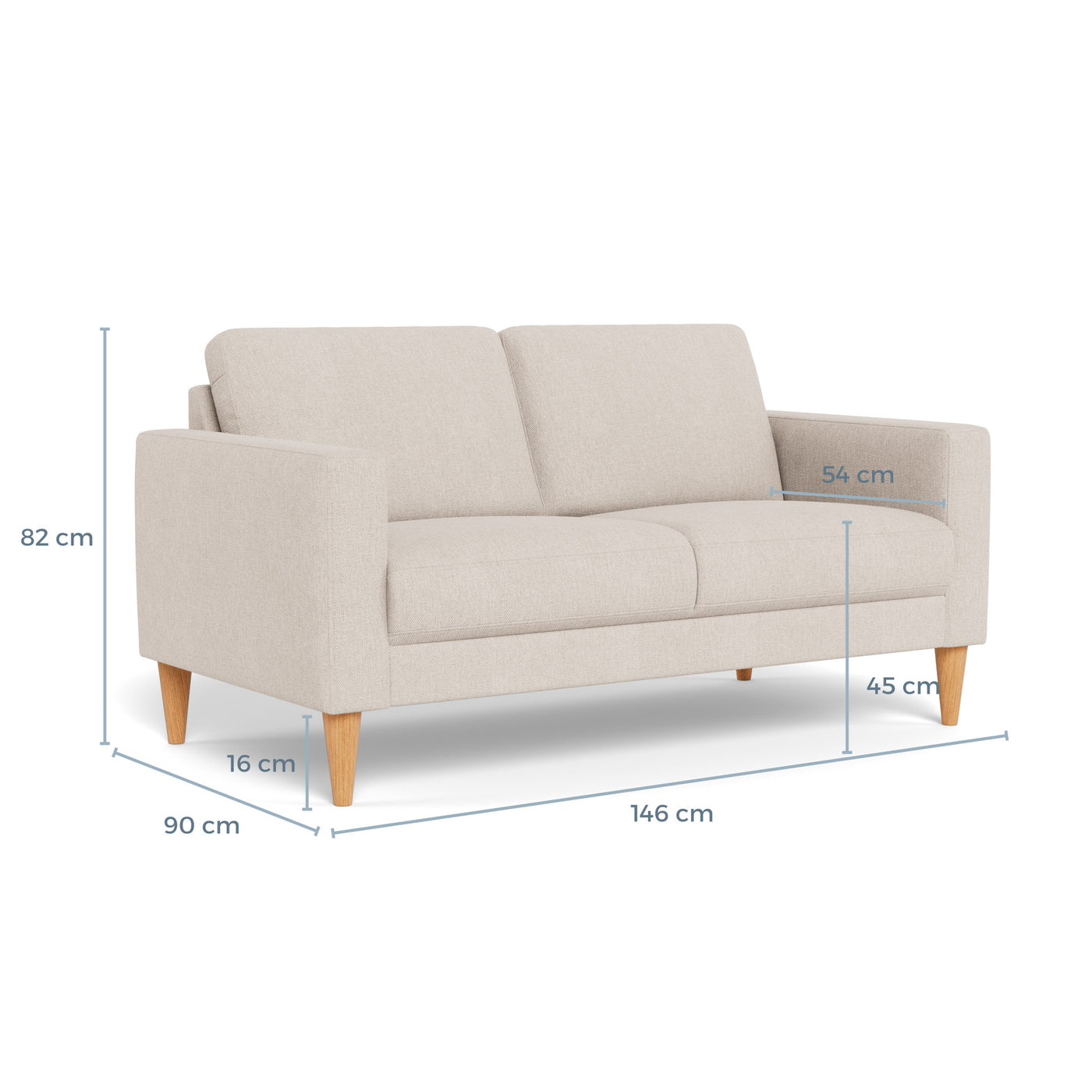 Nord sofasæt fra Hjort Knudsen i Brego stof farve 35901 Cream