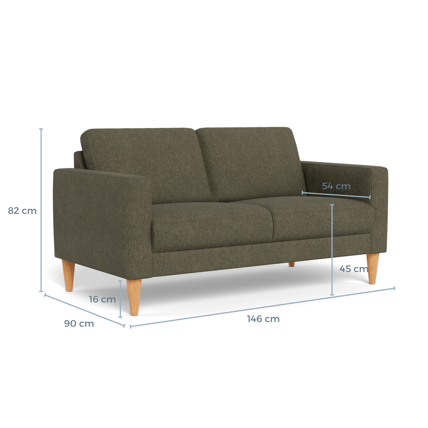 Nord sofasæt fra Hjort Knudsen i Brego stof farve 3593 Green