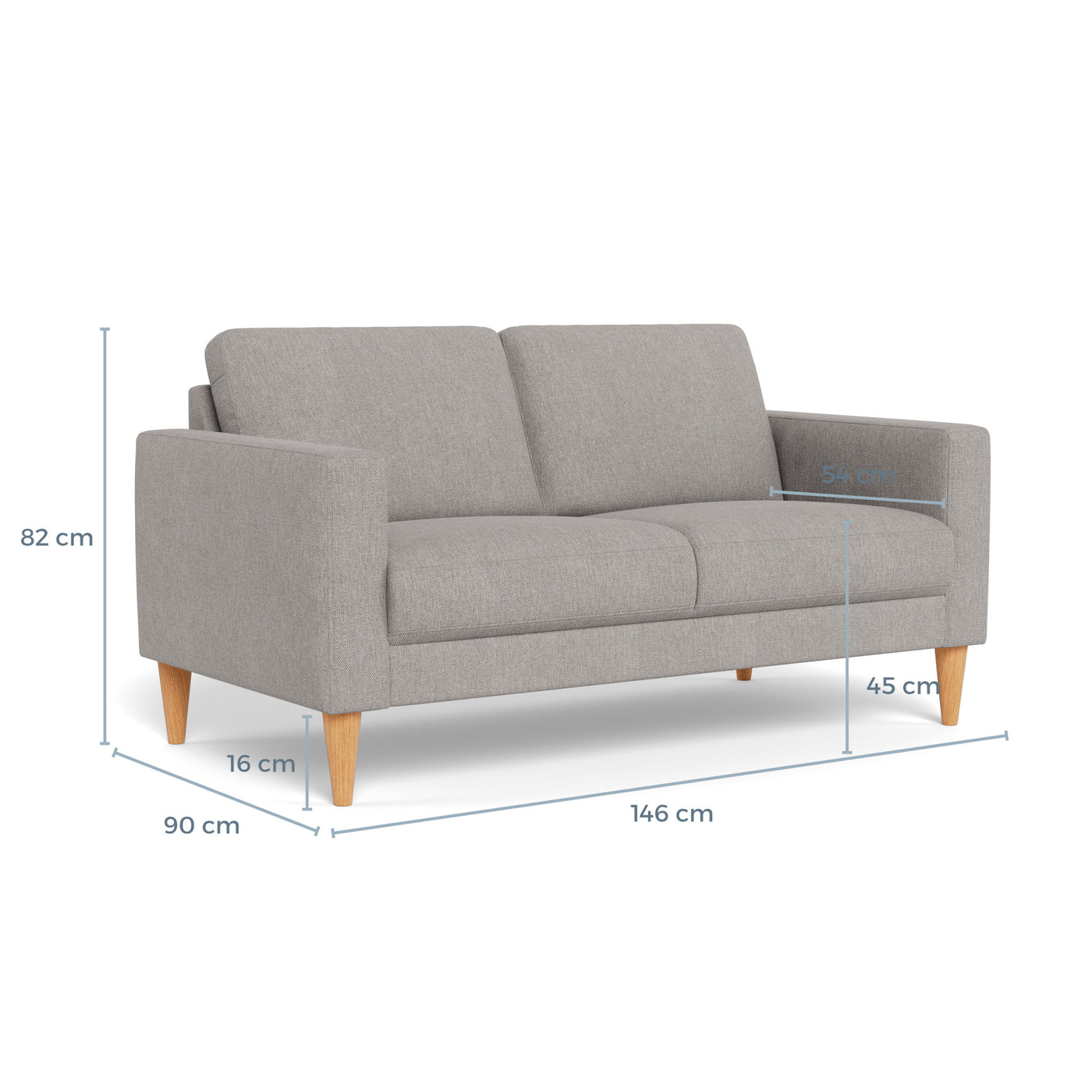 Nord sofasæt fra Hjort Knudsen i Brego stof farve 3595 Grey