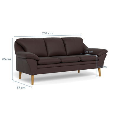 Fly sofasæt fra BD Møbler i læder i farven 6090 Chocolate