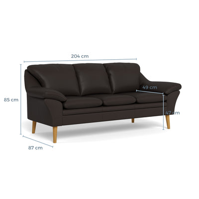 Fly sofasæt fra BD Møbler i læder i farven 8077 Chocolate