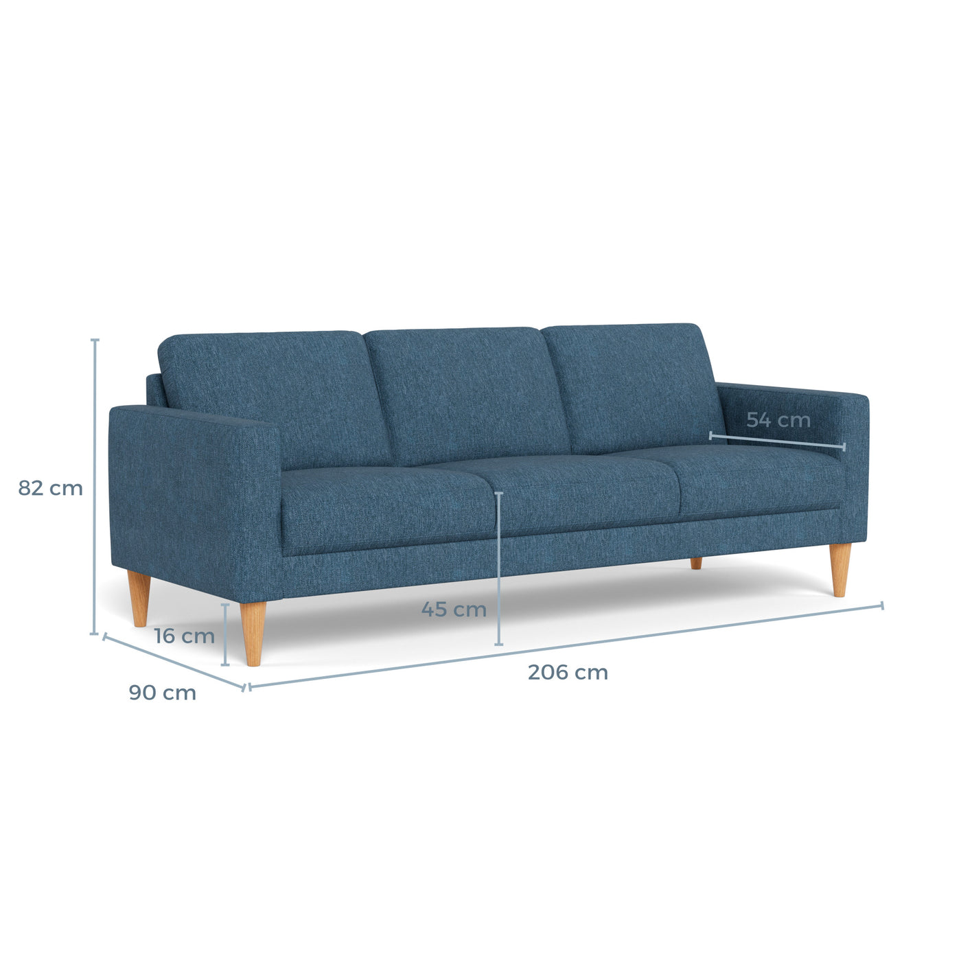 Nord sofasæt fra Hjort Knudsen i Brego stof farve 3594 Dark Blue