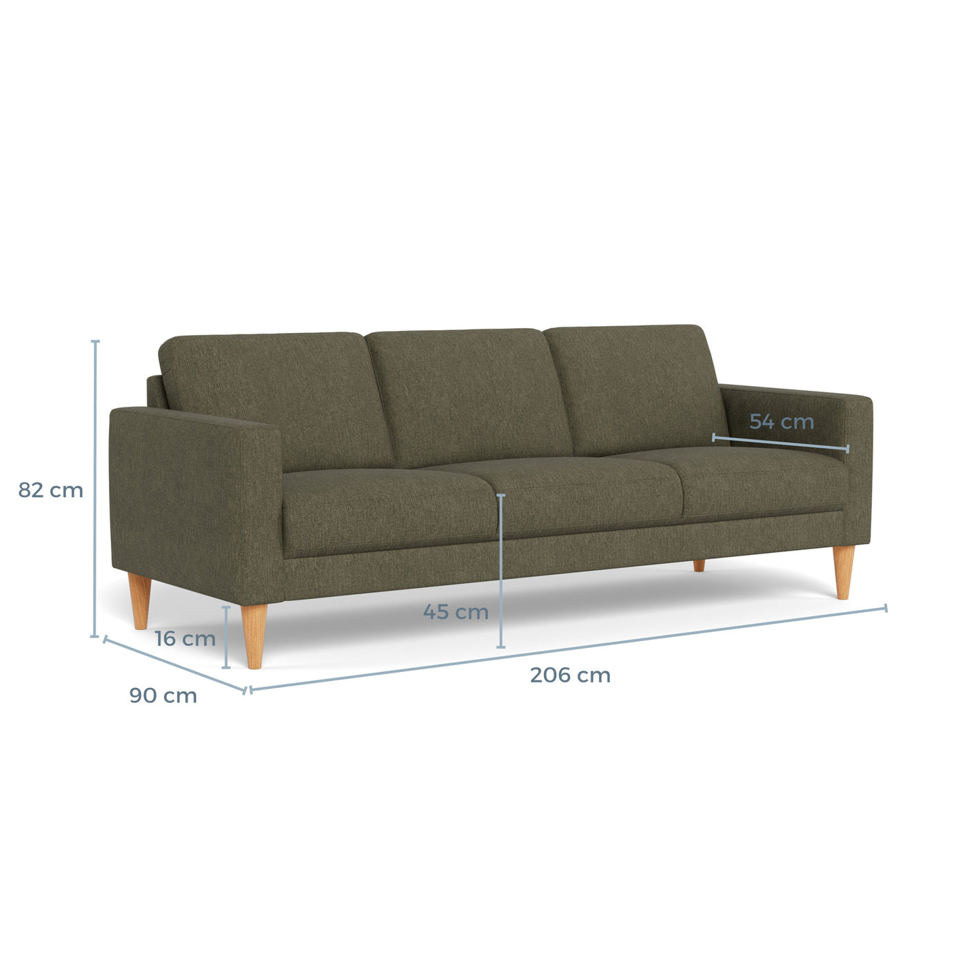 Nord sofasæt fra Hjort Knudsen i Brego stof farve 3593 Green