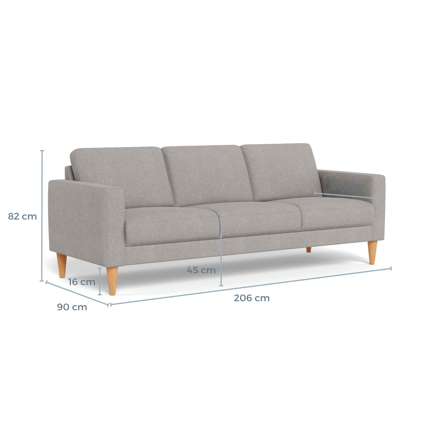 Nord sofasæt fra Hjort Knudsen i Brego stof farve 3595 Grey