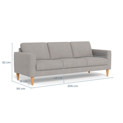 Nord sofasæt fra Hjort Knudsen i Brego stof farve 3595 Grey