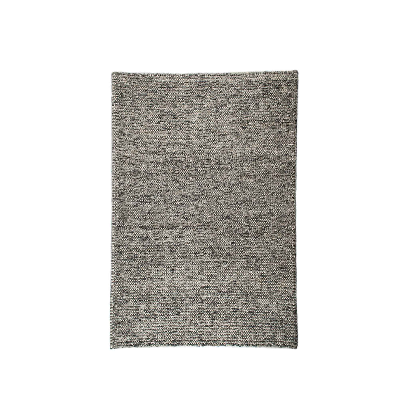 Dublin håndvævet tæppe i meleret grå fra HC Tæpprt