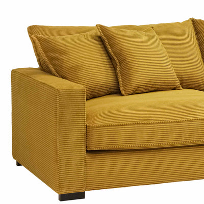 Ruby 3-personers sofa i Zoom fløjl i farven mustard