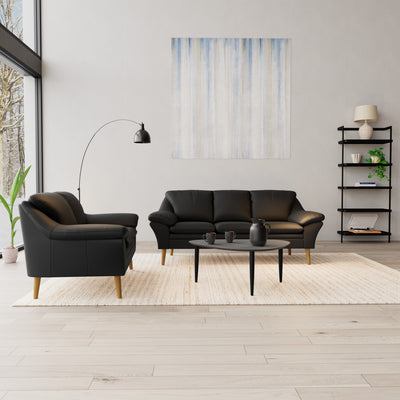 Fly sofasæt fra BD Møbler i læder i farven 6002 Black