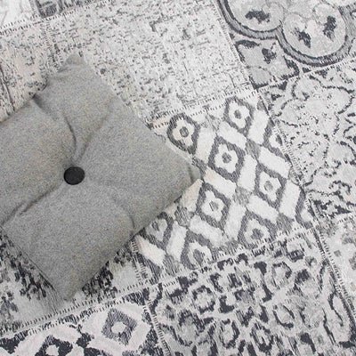 Gobelin fladvævet tæppe i lys grå fra HC Tæpper
