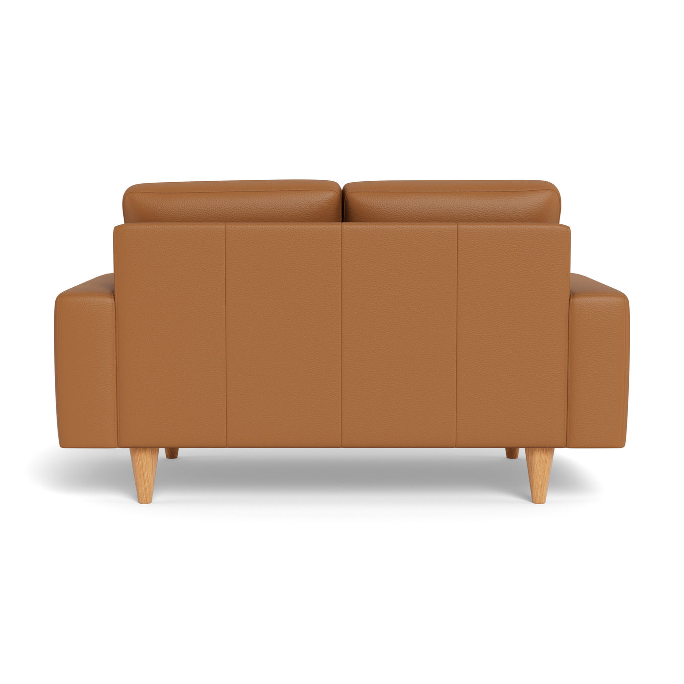 Skyline sofasæt fra Hjort Knudsen i cognac soleda læder og ben i naturolieret eg. 