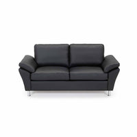 Skyline 2,5-personers sofa fra Hjort Knudsen i sort soleda læder