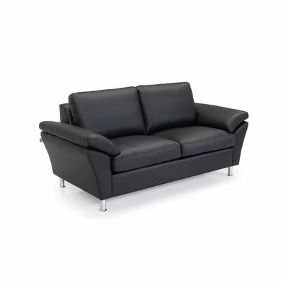 Skyline 2-personers sofa fra Hjort Knudsen i sort soleda læder