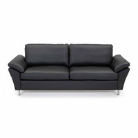 Skyline 3-personers sofa fra Hjort Knudsen i sort soleda læder