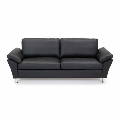 Skyline 3-personers sofa fra Hjort Knudsen i sort soleda læder