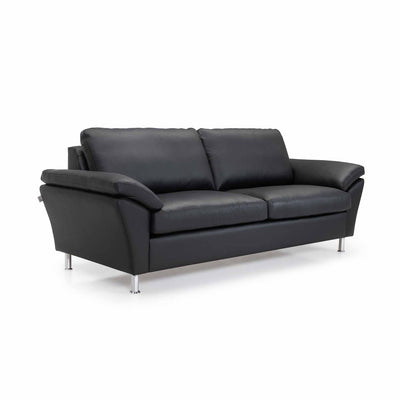 Skyline 3-personers sofa fra Hjort Knudsen i sort soleda læder