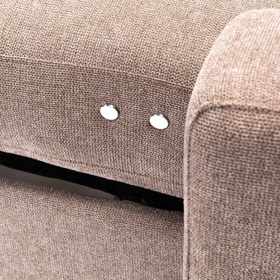 Skyline Hjørnesofa m. chaiselong fra Hjort Knudsen i Taupe farvet Bloq stof