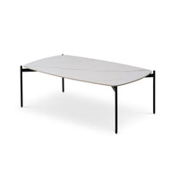 Malta sofabord 70x120 cm i hvid keramik fra Lexpo
