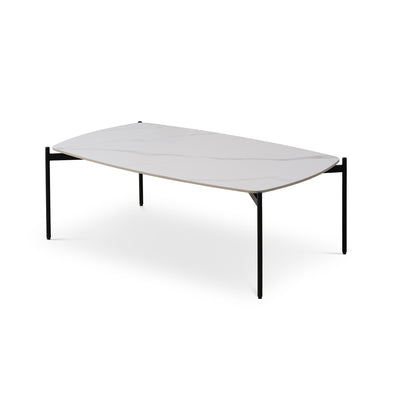 Malta sofabord 70x120 cm i hvid keramik fra Lexpo